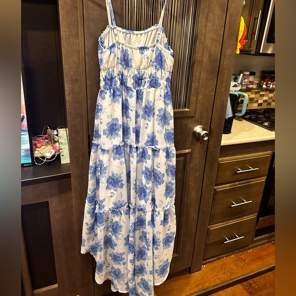 No Boundaries Blue Floral Dress - Picture 2 of 6